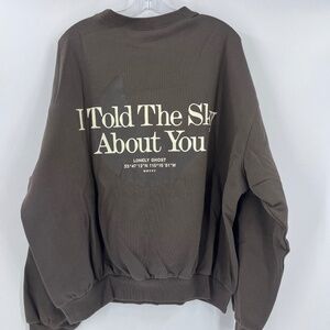 lonely ghost I told the sky about you size xl new